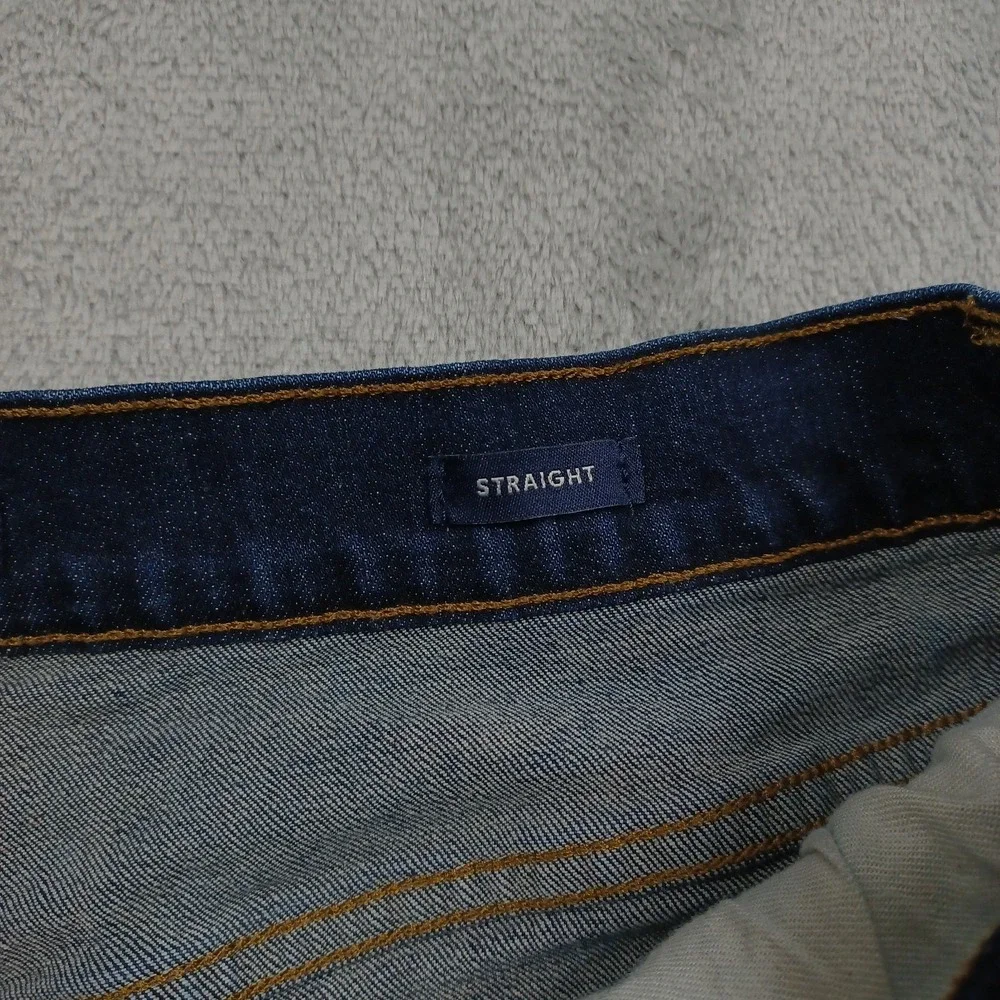 J Crew Pants Mens 33x32 Blue Denim Straight Preppy Casual Pockets